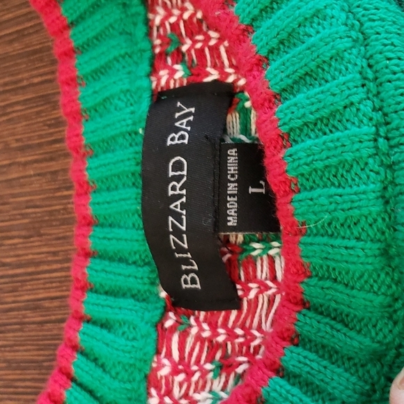 Blizzard Bay Mens Timmy the T-Rex in an Argyle Vest Ugly Christmas Sweater SZ L - Picture 3 of 8